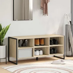 vidaXL Productos Del Hogar-Armario para Zapatos con almacenamiento Sonoma 60 x 35 x 44 cm