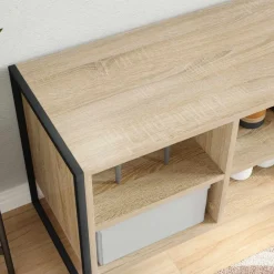 vidaXL Productos Del Hogar-Armario para Zapatos con almacenamiento Sonoma 60 x 35 x 44 cm