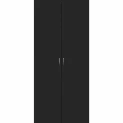 vidaXL Armario para Zapatos con estante 80 x 35.5 x 180 cm Negro Hot