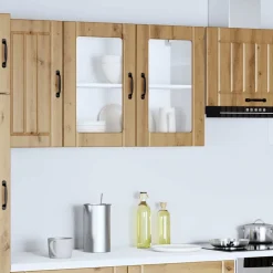 vidaXL Armarios Y Almacenamiento-Armario pared cocina puerta de cristal Lucca