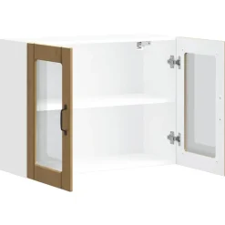 vidaXL Armarios Y Almacenamiento-Armario pared cocina puerta de cristal Lucca