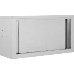 vidaXL Armario pared de cocina puertas correderas acero 90x40x50 cm Discount