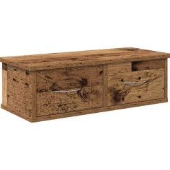 vidaXL Estanterías-Armario pared madera ingeniería madera envejecida 60x26x18,5 cm