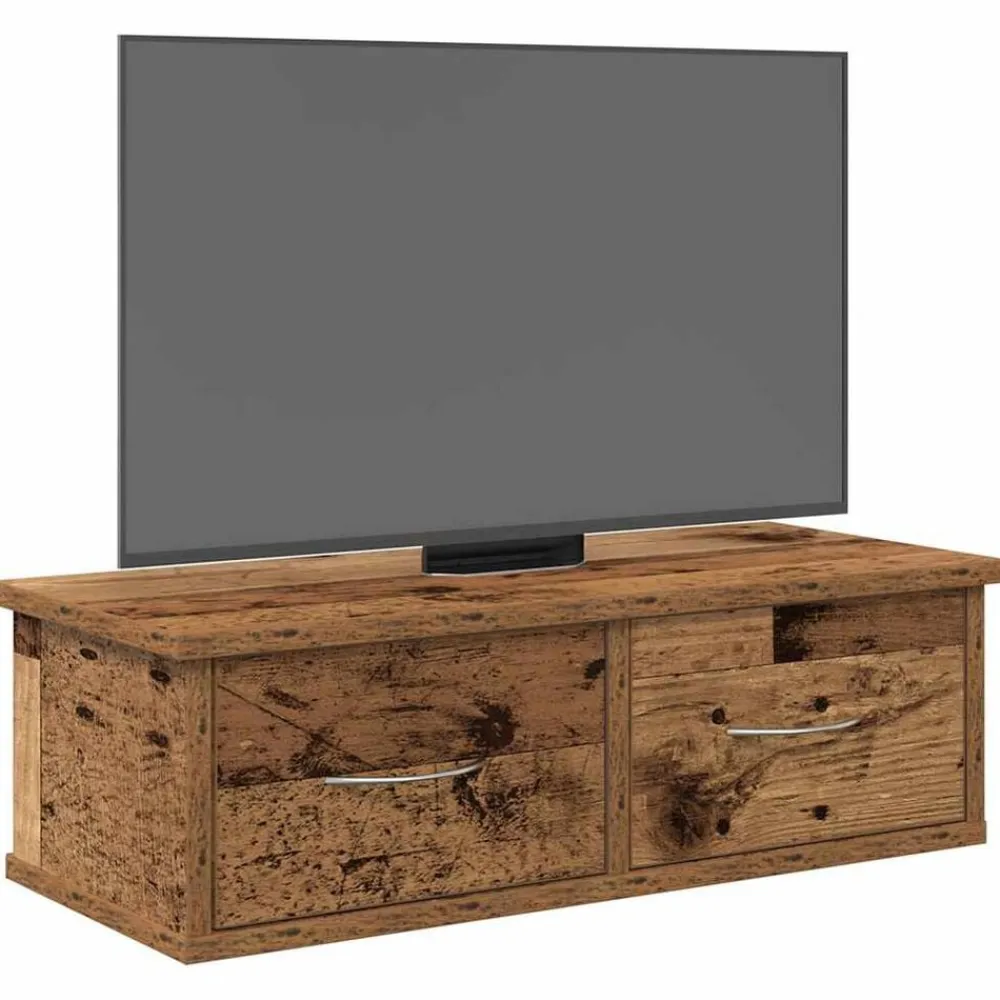 vidaXL Estanterías-Armario pared madera ingeniería madera envejecida 60x26x18,5 cm