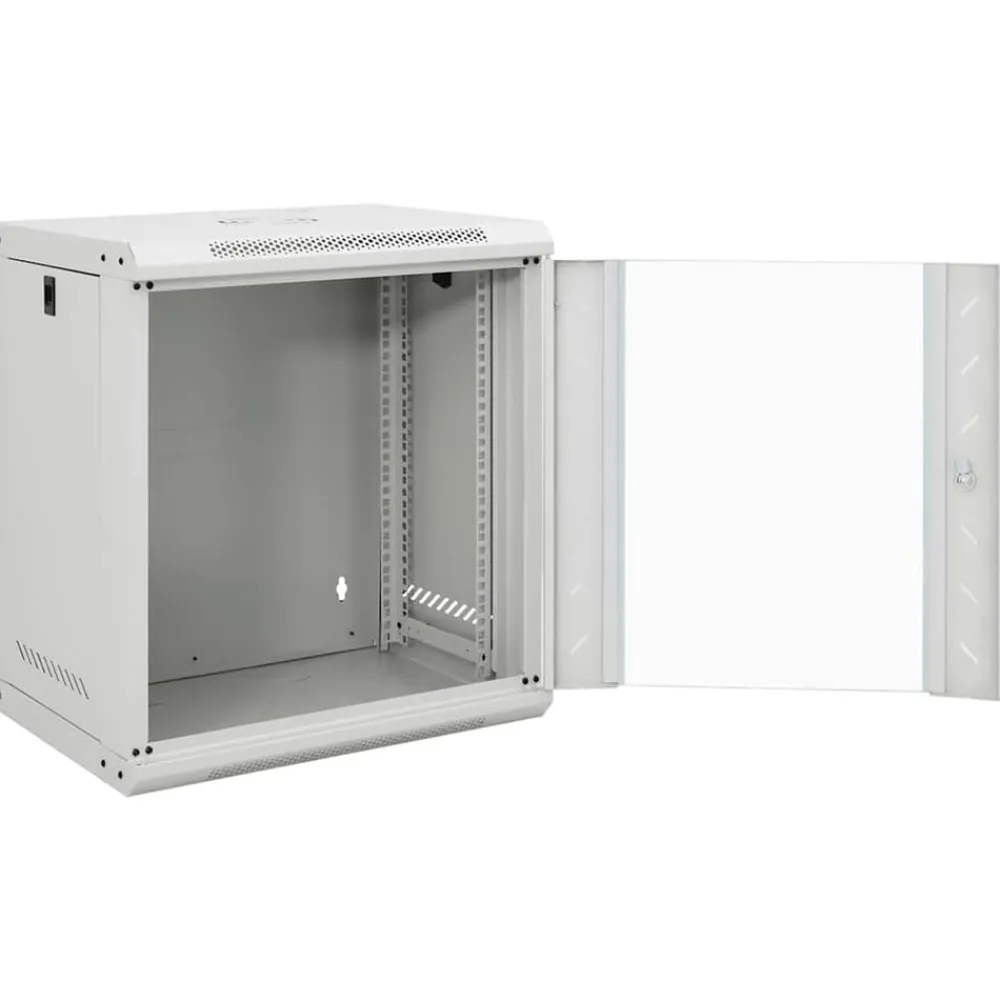 vidaXL Electrónica-Armario rack de red de pared 12U 19" IP20 53x40x30 cm