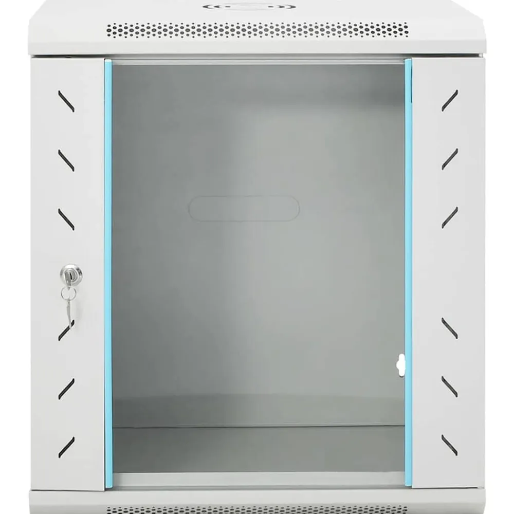 vidaXL Electrónica-Armario rack de red de pared 12U 19" IP20 53x40x30 cm