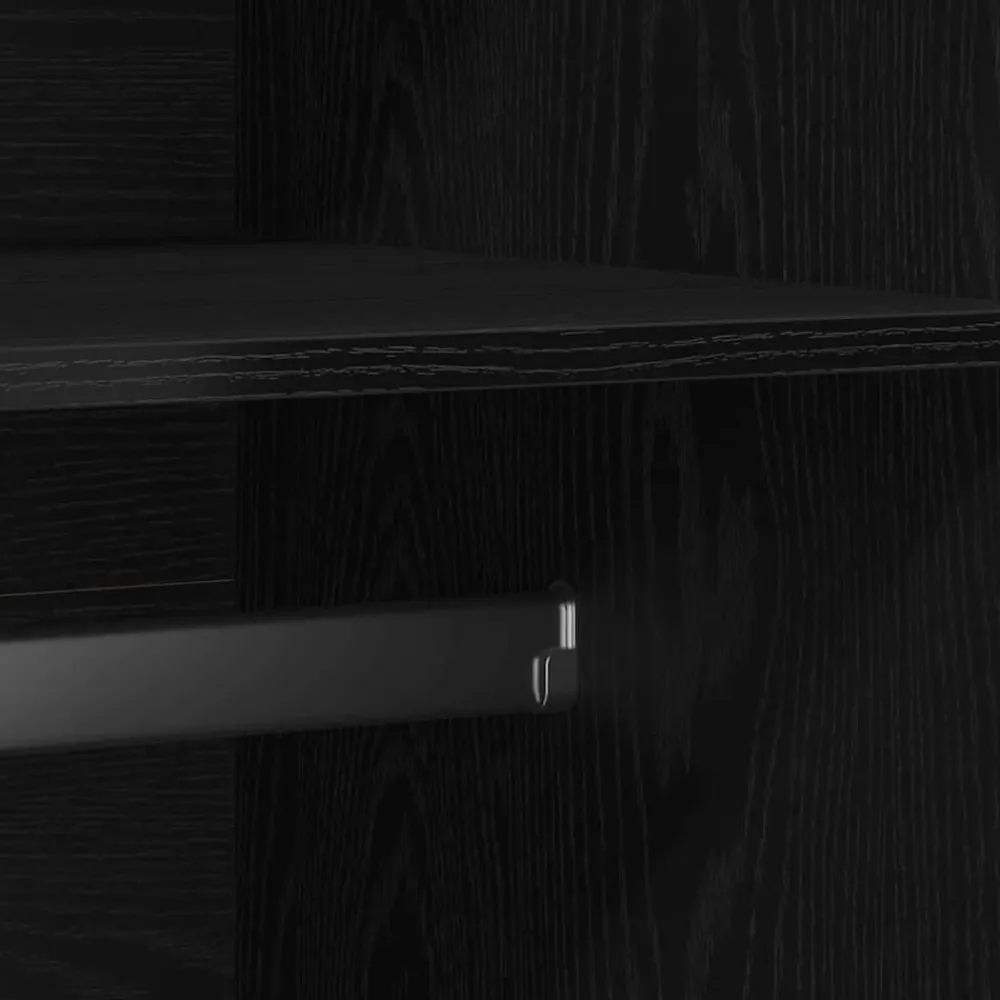 vidaXL Armario 90 x 52 x 200 cm Madera contrachapada Roble negro New