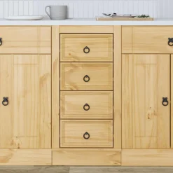 vidaXL Armarios Y Almacenamiento-Armario SKI Marrón Miel 40 x 46 x 81 cm Madera de pino macizo