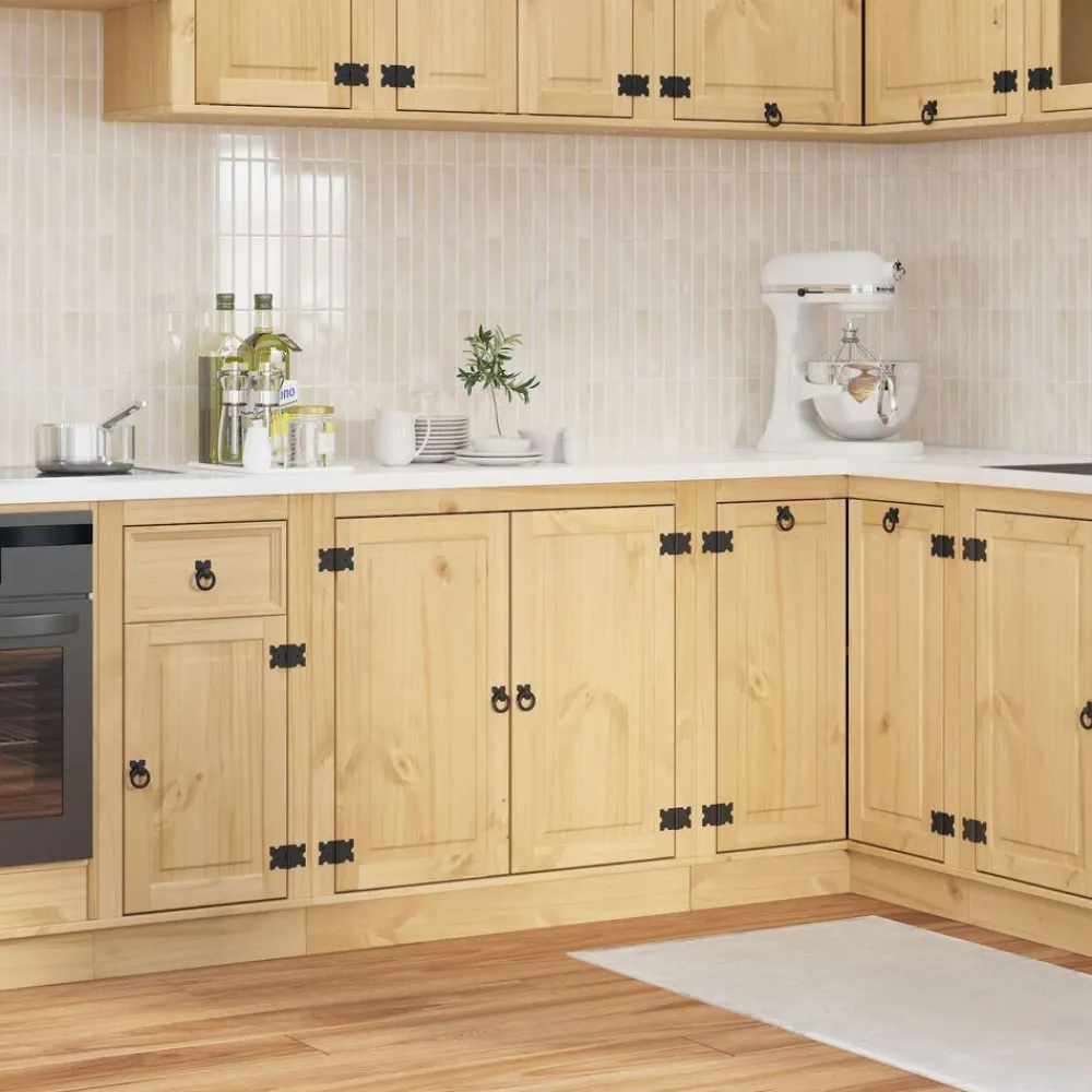 vidaXL Armarios Y Almacenamiento-Armario SKI Marrón Miel 80 x 46 x 81,5 cm Madera de pino macizo