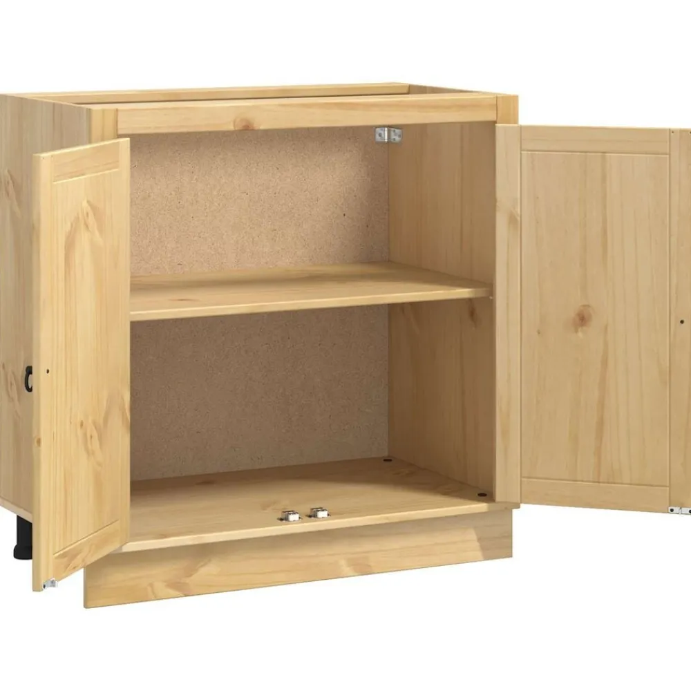 vidaXL Armarios Y Almacenamiento-Armario SKI Marrón Miel 80 x 46 x 81,5 cm Madera de pino macizo