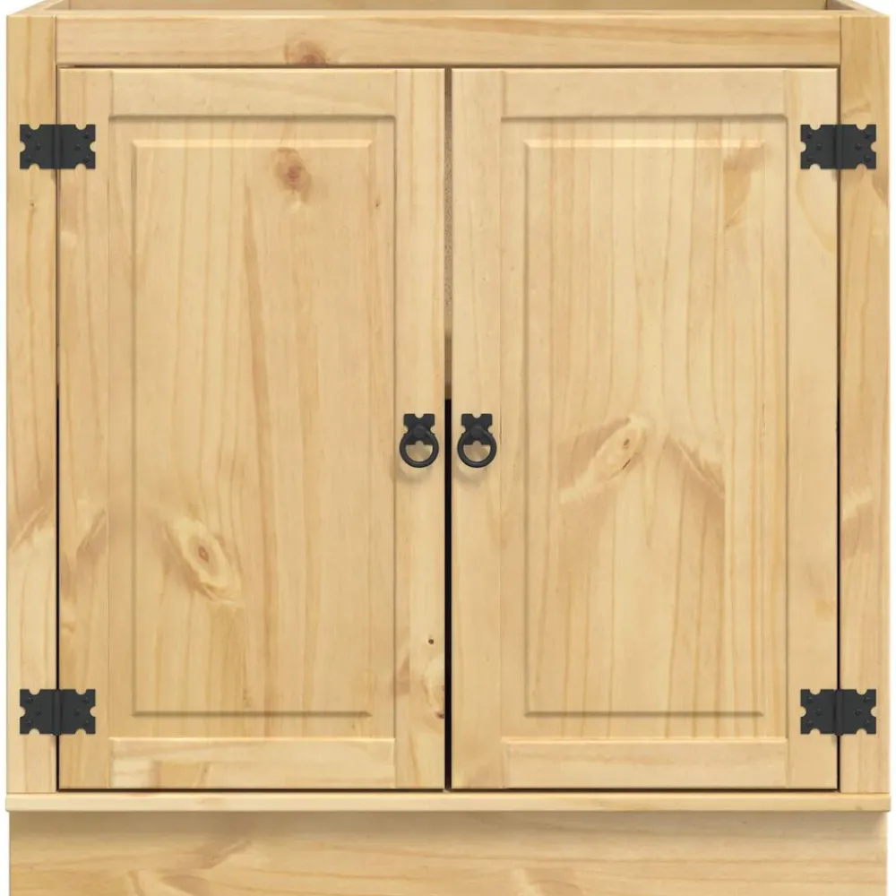 vidaXL Armarios Y Almacenamiento-Armario SKI Marrón Miel 80 x 46 x 81,5 cm Madera de pino macizo