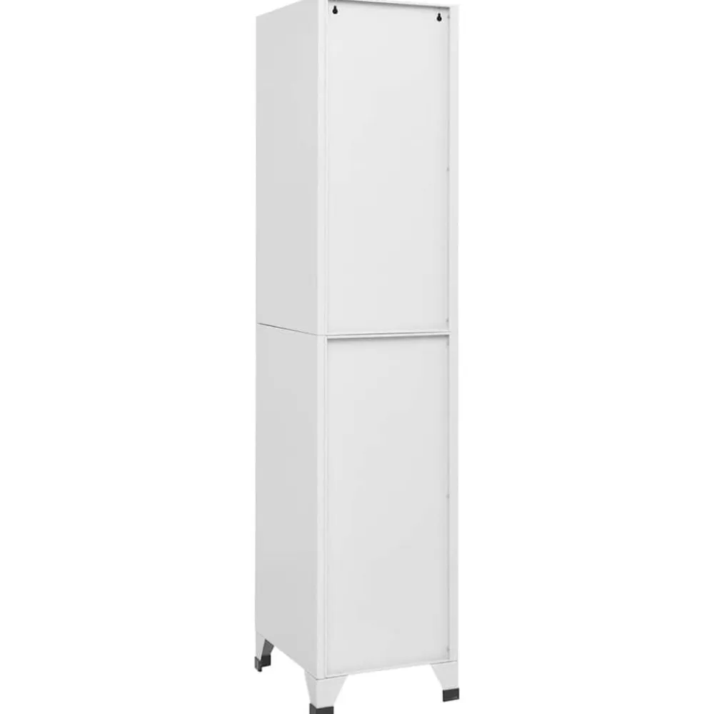 vidaXL Armario taquilla con 4 compartimentos 38x45x180 cm Gris Sale