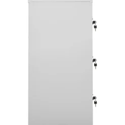 vidaXL Armario taquilla de acero 90x45x92,5 cm Gris claro Discount