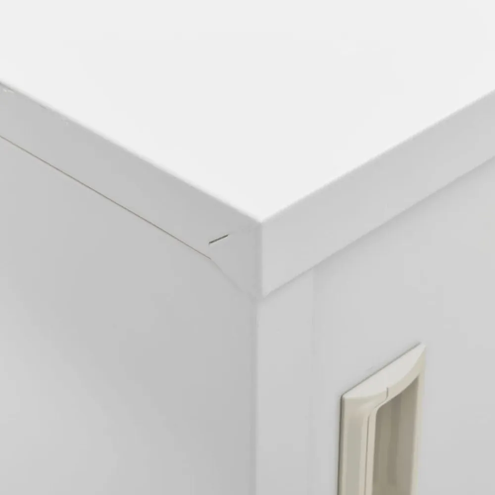 vidaXL Armario taquilla de acero 90x45x92,5 cm Gris claro Discount