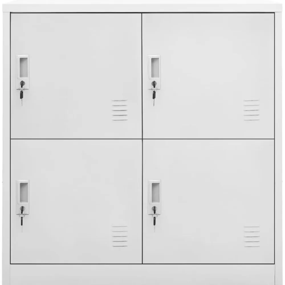 vidaXL Armarios Y Almacenamiento-Armario taquilla de acero 90x45x92,5 cm