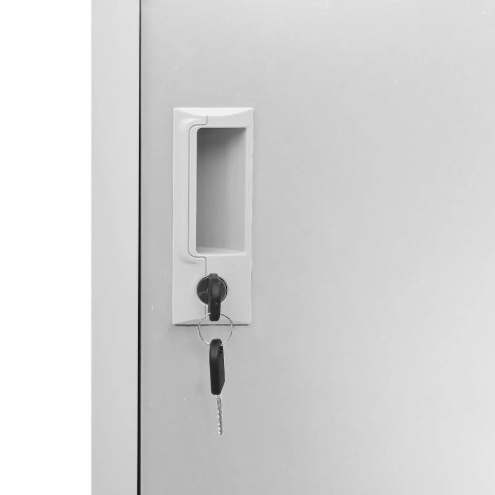 vidaXL Armarios Y Almacenamiento-Armario taquilla de acero 90x45x92,5 cm