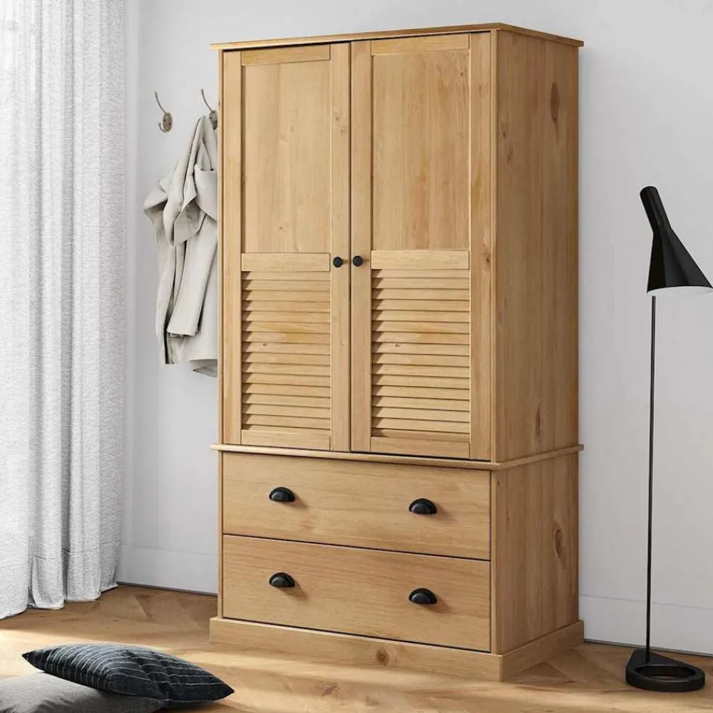 vidaXL Armarios Y Almacenamiento-Armario VIGO madera maciza de pino 90x55x170 cm