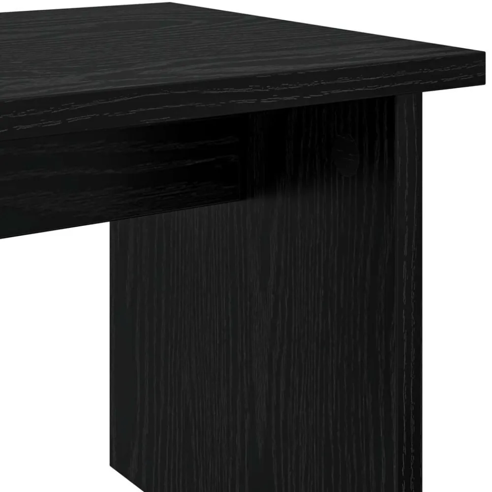 vidaXL Armario Zapatero 2 pcs Madera de ingeniería Roble negro Hot