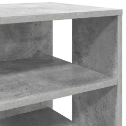 vidaXL Productos Del Hogar-Armario Zapatero 2 pcs Gris Concreto Madera de ingeniería
