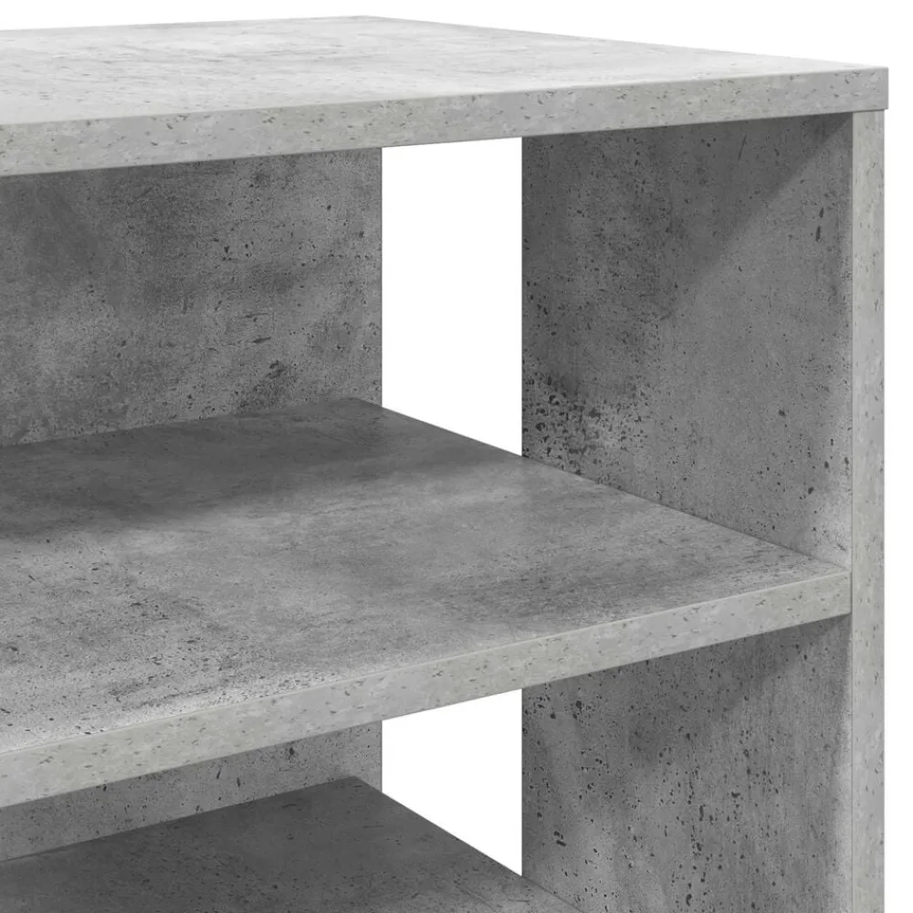 vidaXL Productos Del Hogar-Armario Zapatero 2 pcs Gris Concreto Madera de ingeniería