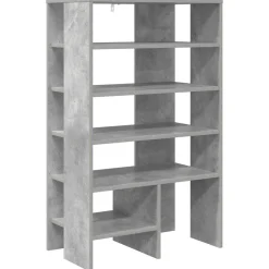vidaXL Productos Del Hogar-Armario Zapatero 2 pcs Gris Concreto Madera de ingeniería