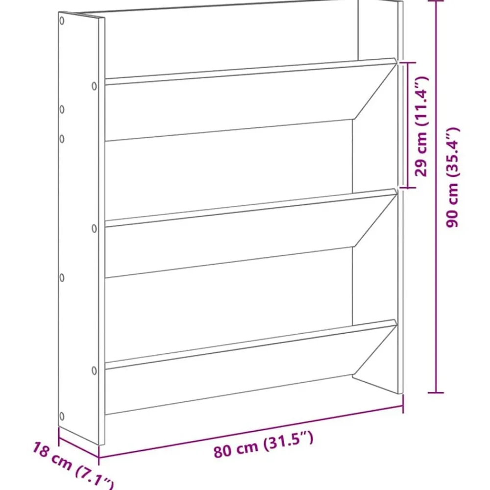 vidaXL Armario Zapatero 2 pcs Roble artesanal 85 x 18 x 90 cm Roble artisan Outlet