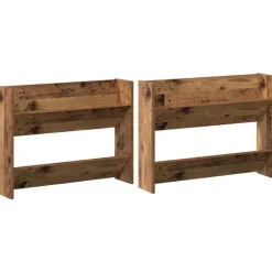 vidaXL Armario Zapatero 2 pcs 80 x 18 x 60 cm Madera envejecida
