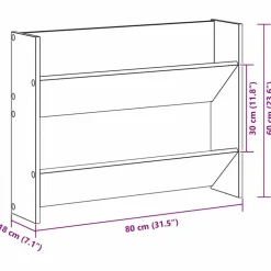 vidaXL Armario Zapatero 2 pcs 80 x 18 x 60 cm Madera envejecida