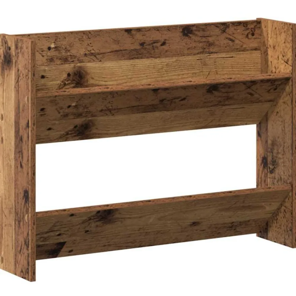 vidaXL Armario Zapatero 2 pcs 80 x 18 x 60 cm Madera envejecida