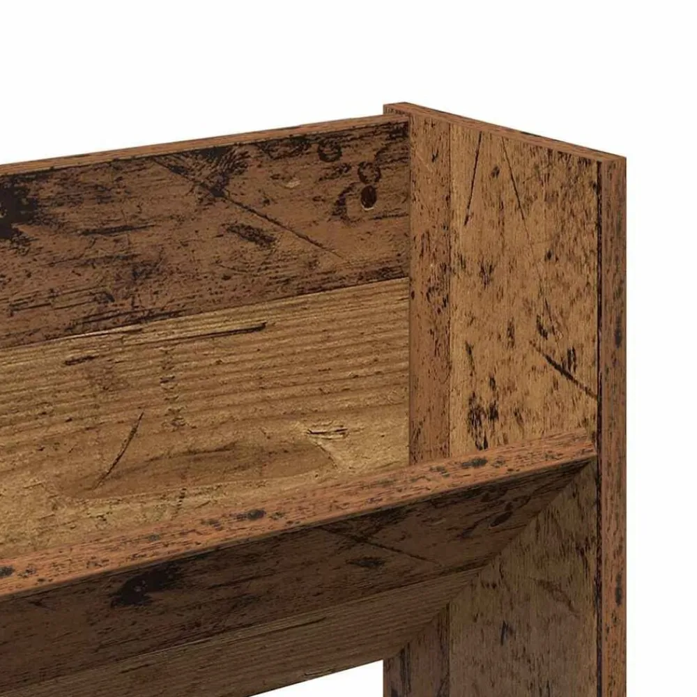 vidaXL Armario Zapatero 2 pcs 80 x 18 x 60 cm Madera envejecida