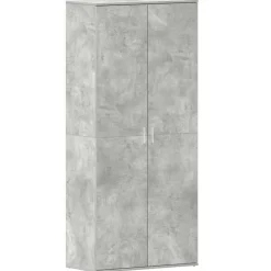 vidaXL Productos Del Hogar-Armario Zapatero con estante Gris Concreto 80 x 39 x 178 cm