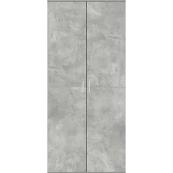 vidaXL Productos Del Hogar-Armario Zapatero con estante Gris Concreto 80 x 39 x 178 cm