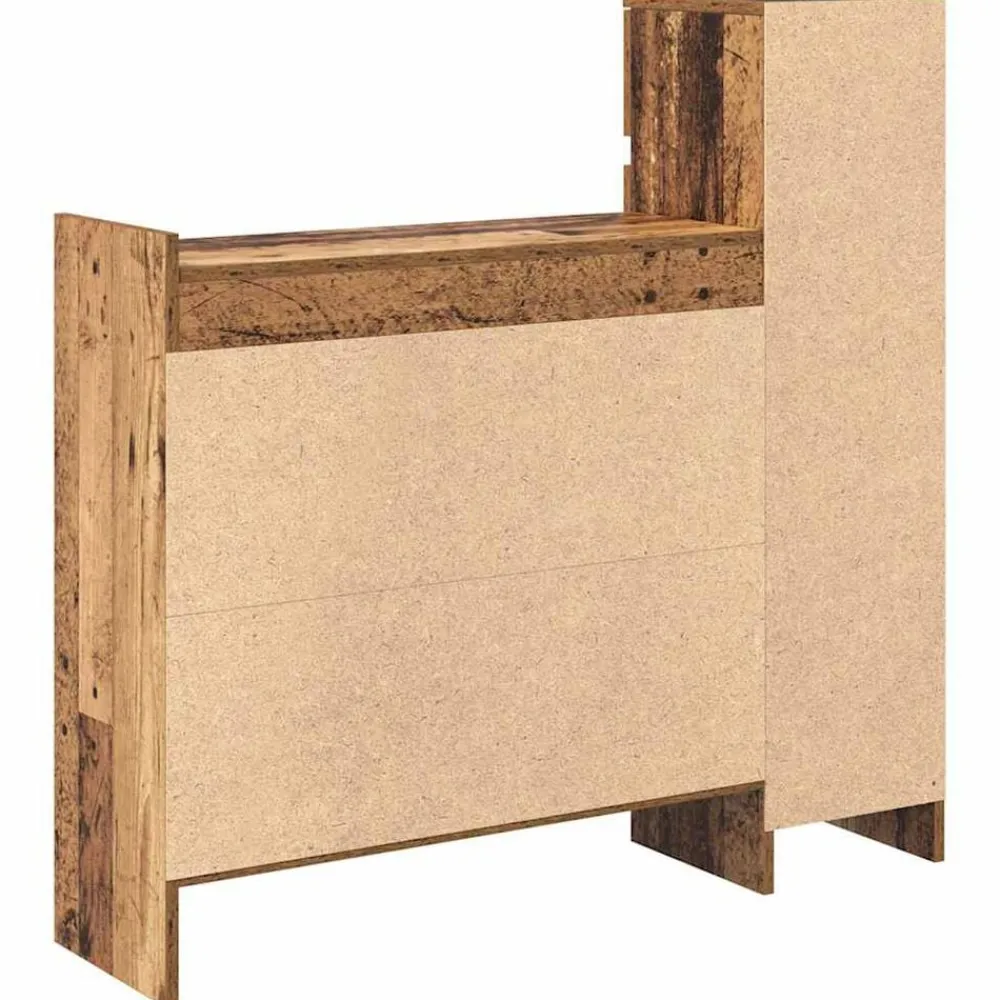 vidaXL Productos Del Hogar-Armario Zapatero con cajón Madera vieja 100,5 x 28 x 100 cm