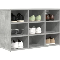 vidaXL Productos Del Hogar-Armario Zapatero con estante Gris hormigón 77,5 x 30 x 51 cm