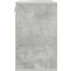 vidaXL Productos Del Hogar-Armario Zapatero con estante Gris hormigón 77,5 x 30 x 51 cm