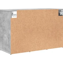 vidaXL Productos Del Hogar-Armario Zapatero con estante Gris hormigón 77,5 x 30 x 51 cm