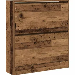 vidaXL Armario Zapatero con estante Madera vieja 80 x 21 x 87,5 cm Madera envejecida Online
