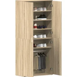 vidaXL Armario Zapatero con estante 80 x 39 x 178 cm Roble Sonoma Clearance