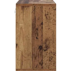 vidaXL Armario Zapatero con estante Madera vieja 77,5 x 30 x 51 cm Madera envejecida Outlet