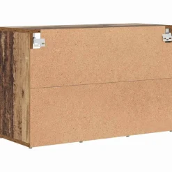 vidaXL Armario Zapatero con estante Madera vieja 77,5 x 30 x 51 cm Madera envejecida Outlet