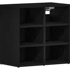 vidaXL Armario Zapatero con estante 52 x 30 x 50,5 cm Roble negro Online