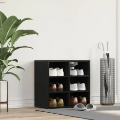 vidaXL Armario Zapatero con estante 52 x 30 x 50,5 cm Roble negro Online
