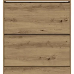 vidaXL Armario Zapatero con estante Roble ahumado 80 x 21 x 87,5 cm Roble artisan New
