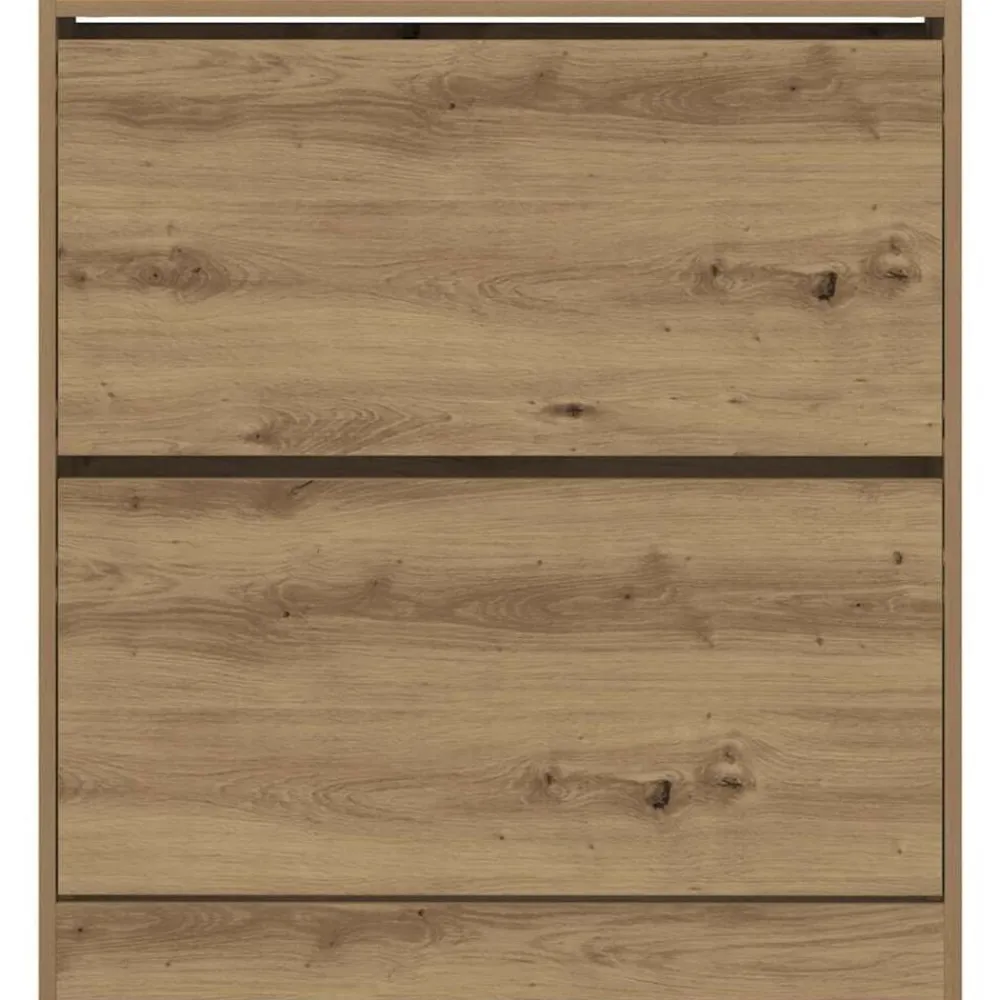vidaXL Armario Zapatero con estante Roble ahumado 80 x 21 x 87,5 cm Roble artisan New