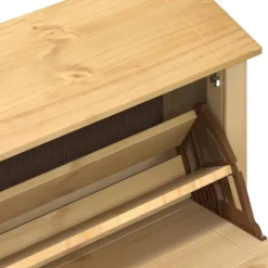 vidaXL Productos Del Hogar-Armario Zapatero Corona 99 x 32 x 49 cm Madera de pino macizo