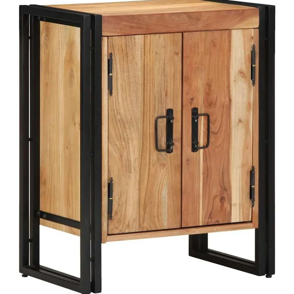 vidaXL Armario Zapatero Marrón 56 x 35 x 70 cm Madera maciza de Acacia Discount