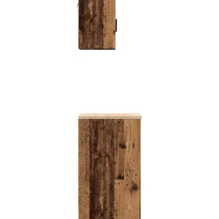 vidaXL Armarios 2 uds para garaje madera ingeniería antigua madera Madera antigua Outlet