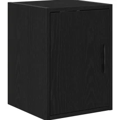 vidaXL Armarios 2 uds para garaje madera de ingeniería Negro Discount