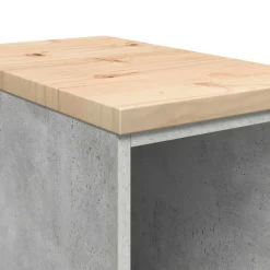 vidaXL Armarios 2 uds para garaje madera de ingeniería ris hormigón Gris hormig&oacute;n Clearance