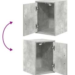 vidaXL Armarios 2 uds para garaje madera de ingeniería ris hormigón Gris hormig&oacute;n Hot